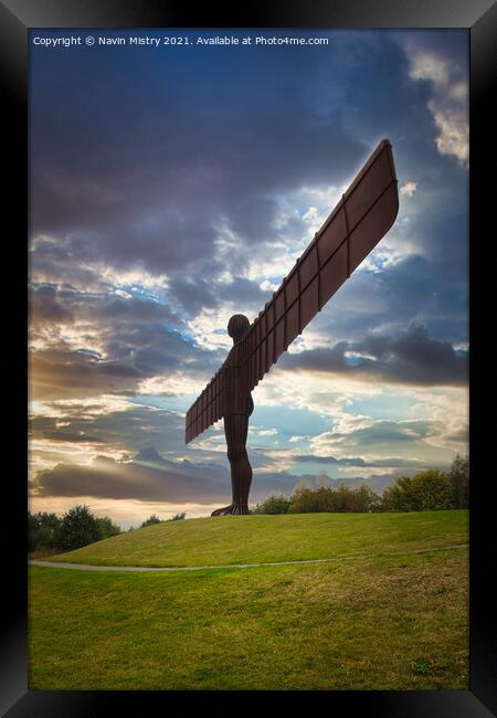 The Angel of the North Framed Print by Navin Mistry