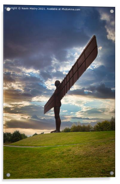 The Angel of the North Acrylic by Navin Mistry