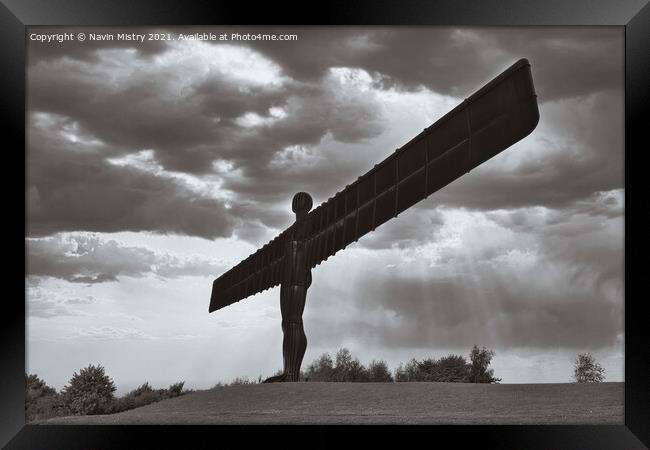 The Angel of the North, Gateshead Framed Print by Navin Mistry