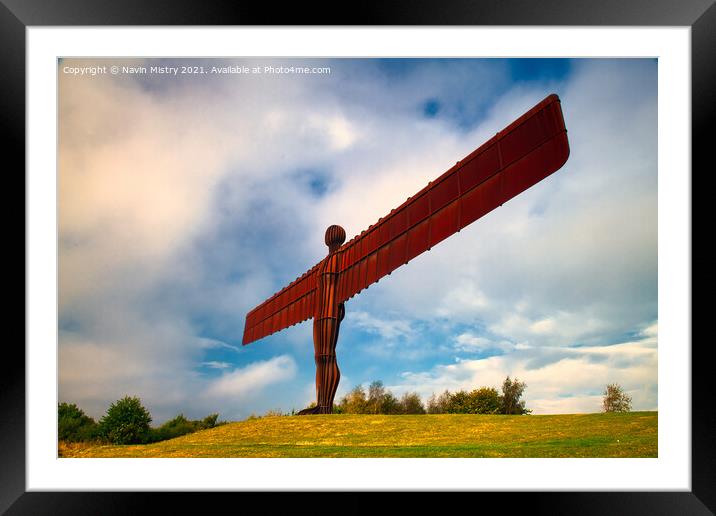 The Angel of the North  Framed Mounted Print by Navin Mistry