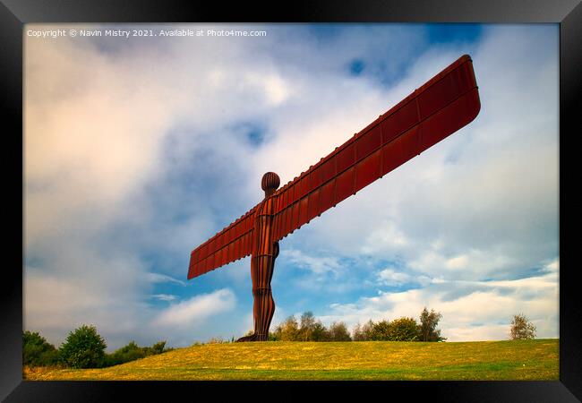 The Angel of the North  Framed Print by Navin Mistry