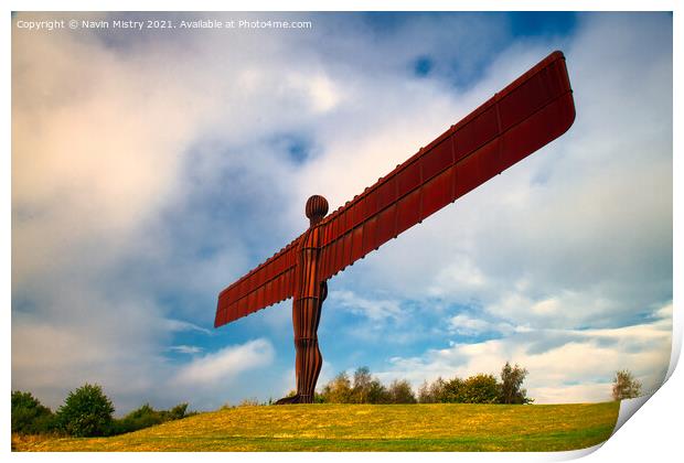 The Angel of the North  Print by Navin Mistry
