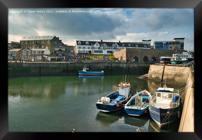 Seahouses Harbour Northumberland, England  Framed Print by Navin Mistry