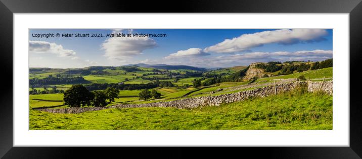 Ingleborough from the Old Quarry at Langcliffe Framed Mounted Print by Peter Stuart