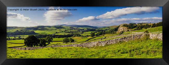 Ingleborough from the Old Quarry at Langcliffe Framed Print by Peter Stuart