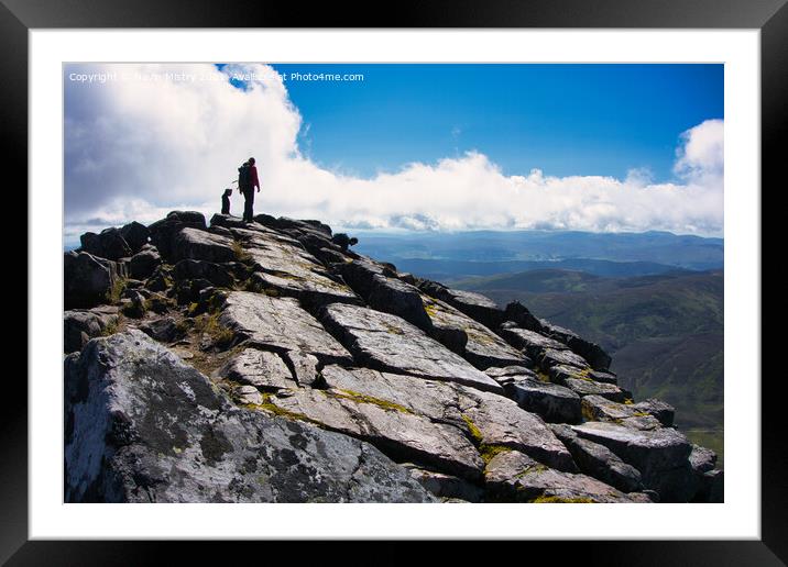 The summit of Schiehallion Framed Mounted Print by Navin Mistry