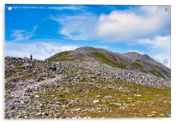 The boulder field at the summit of Schiehallion  Acrylic by Navin Mistry