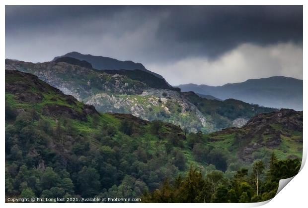 Landscape near Tarn Hows Cumbria Print by Phil Longfoot