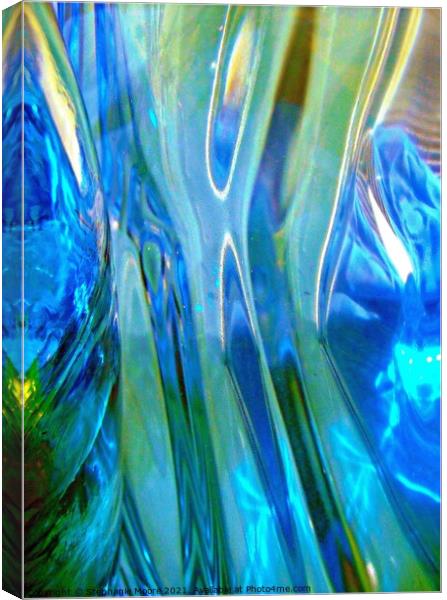 Abstract in blue and green Canvas Print by Stephanie Moore