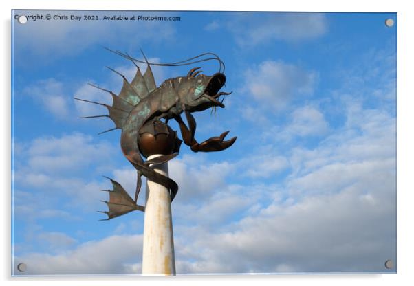 The Plymouth Prawn Acrylic by Chris Day