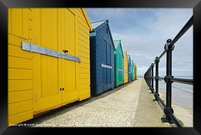 Beach Huts Framed Print by Keith Mountford