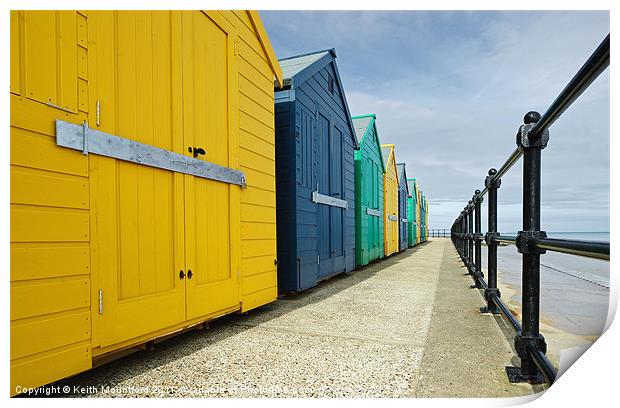 Beach Huts Print by Keith Mountford