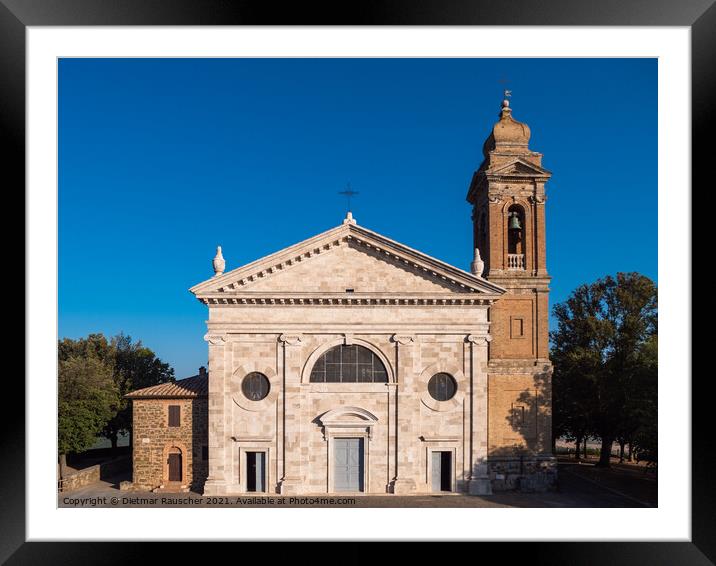 Madonna or Santa Maria del Soccorso Church in Montalcino, Tuscan Framed Mounted Print by Dietmar Rauscher