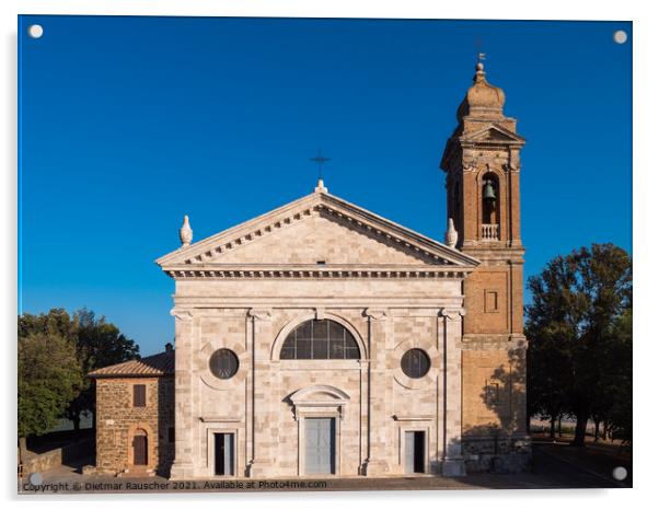 Madonna or Santa Maria del Soccorso Church in Montalcino, Tuscan Acrylic by Dietmar Rauscher