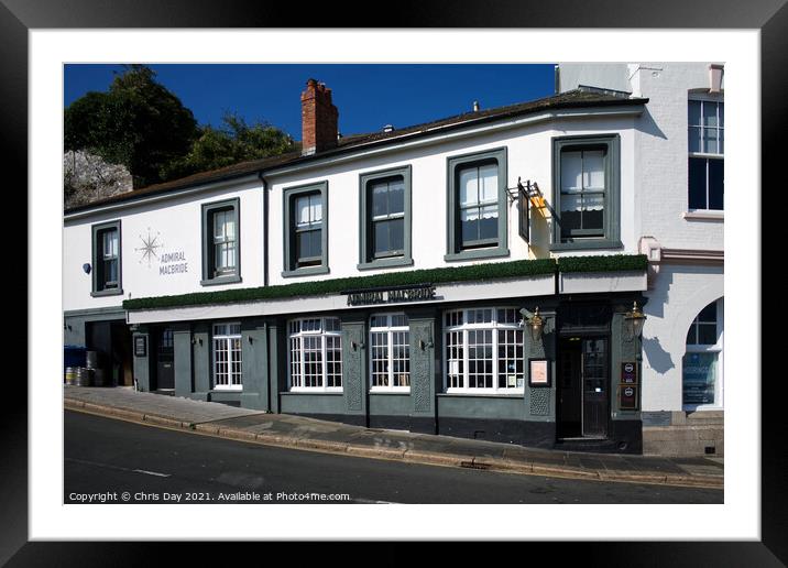 Admiral MacBride Pub Plymouth Framed Mounted Print by Chris Day