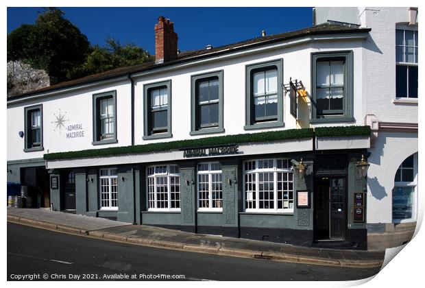 Admiral MacBride Pub Plymouth Print by Chris Day