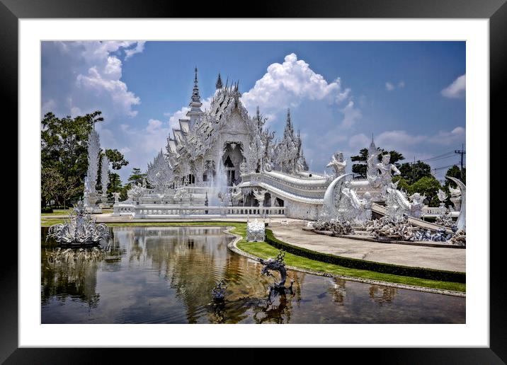 Wat Rong Khun Framed Mounted Print by Raymond Evans