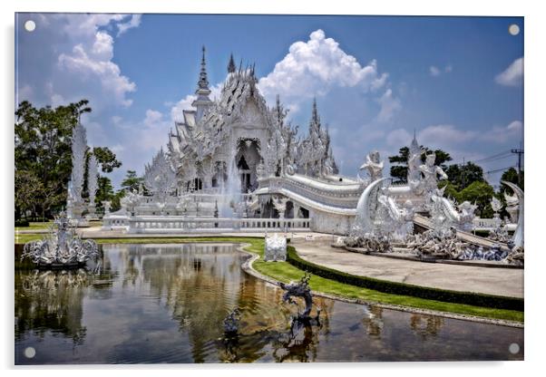 Wat Rong Khun Acrylic by Raymond Evans