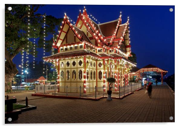 Hua Hin train station Acrylic by Raymond Evans