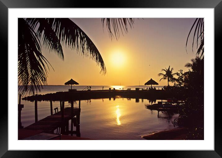 Sunset Key Largo Framed Mounted Print by Raymond Evans