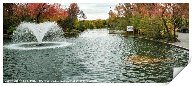 Assiniboine Park Duck Pond pano Print by STEPHEN THOMAS