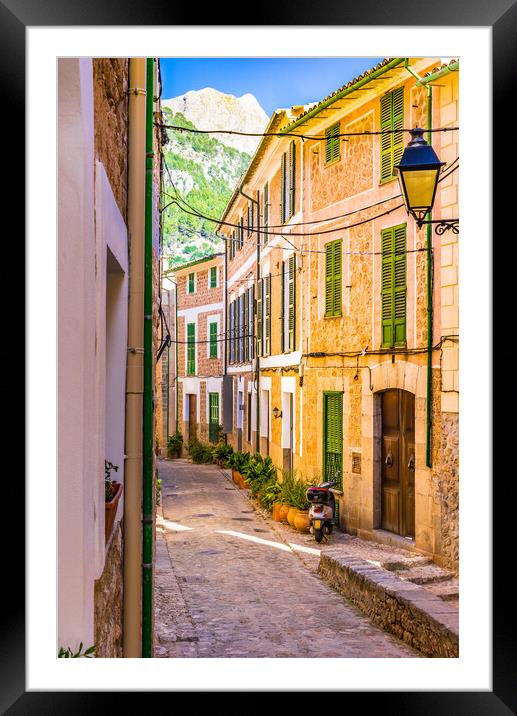 Old mediterranean village of Fornalutx on Majorca Framed Mounted Print by Alex Winter