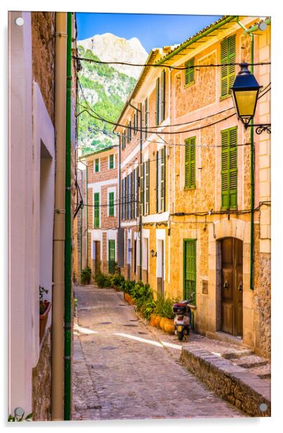 Old mediterranean village of Fornalutx on Majorca Acrylic by Alex Winter