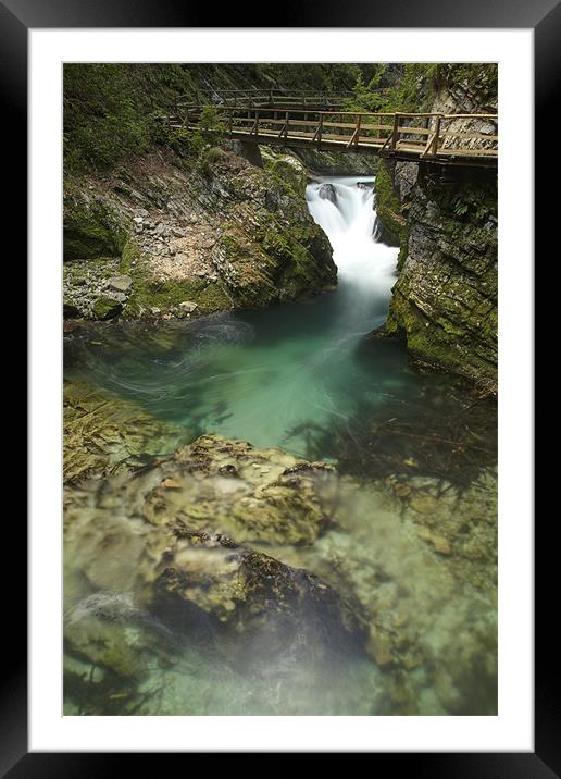 The Soteska Vintgar gorge Framed Mounted Print by Ian Middleton