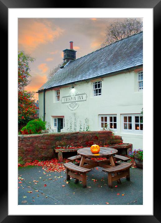 The Crispin Inn Ashover Framed Mounted Print by Alison Chambers