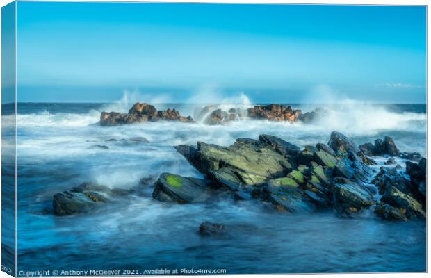 North East Seascape Canvas Print by Anthony McGeever