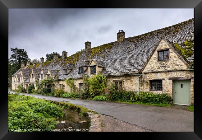 Arlington Row in the Cotswolds Framed Print by Jim Monk