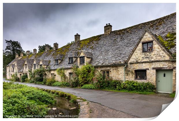 Arlington Row in the Cotswolds Print by Jim Monk