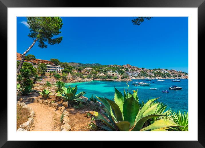 Cala Fornells beach bay on Majorca Framed Mounted Print by Alex Winter