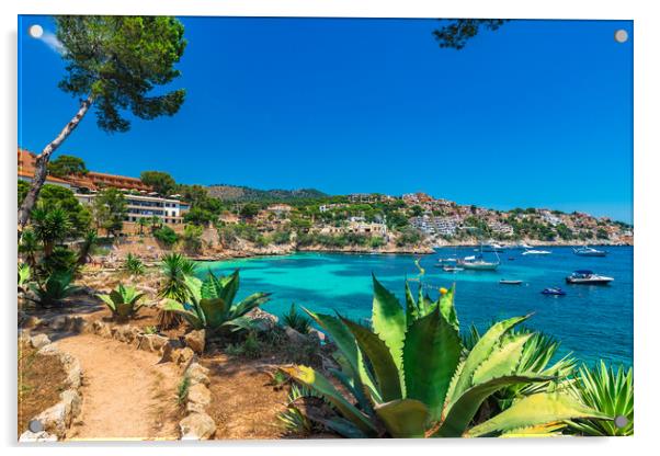 Cala Fornells beach bay on Majorca Acrylic by Alex Winter