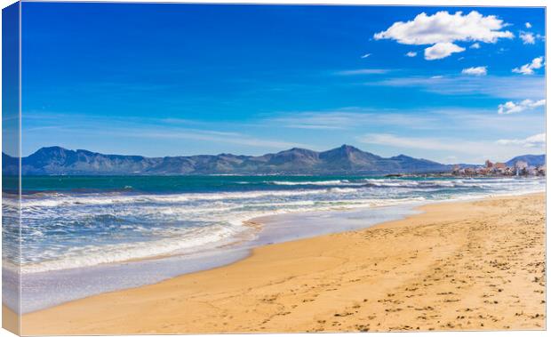 Beautiful bay of Alcudia Canvas Print by Alex Winter