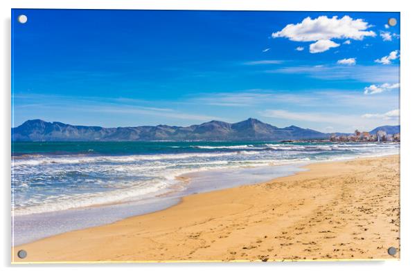 Beautiful bay of Alcudia Acrylic by Alex Winter