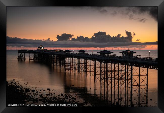  Sunrise over Llandudno pier 599 Framed Print by PHILIP CHALK