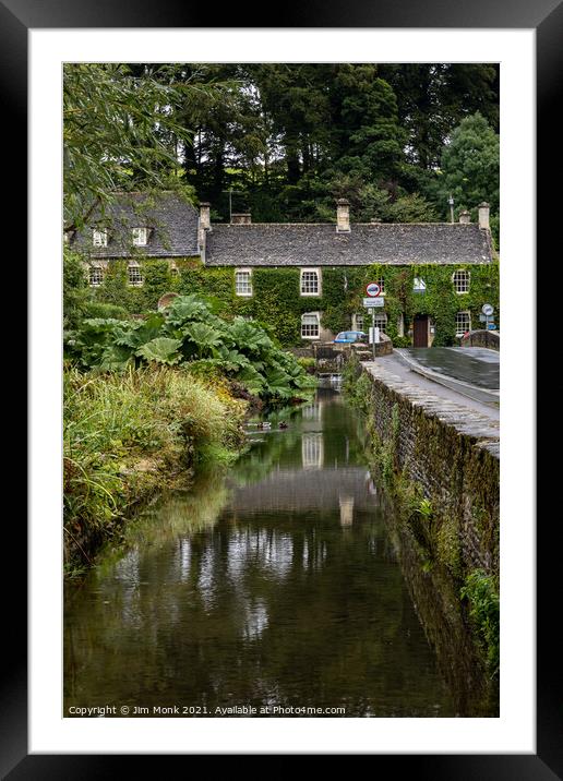 The Swan Hotel in Bibury Framed Mounted Print by Jim Monk