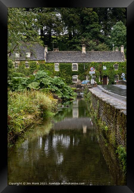 The Swan Hotel in Bibury Framed Print by Jim Monk