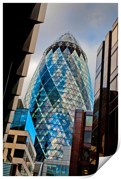 The Gherkin 30 St Mary Axe London England Print by Andy Evans Photos