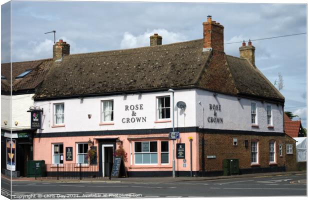 Rose & Crown Canvas Print by Chris Day