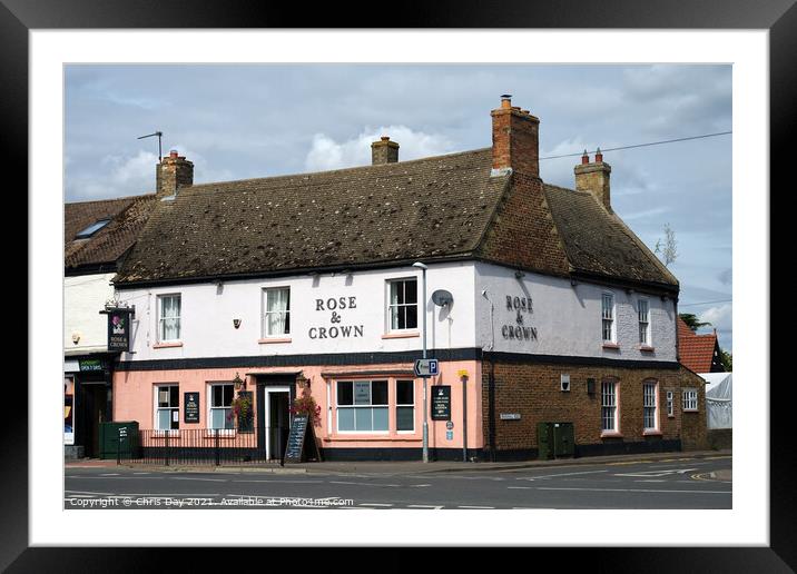 Rose & Crown Framed Mounted Print by Chris Day