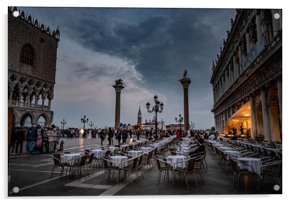 Piazza San Marco  Acrylic by Alan Sinclair