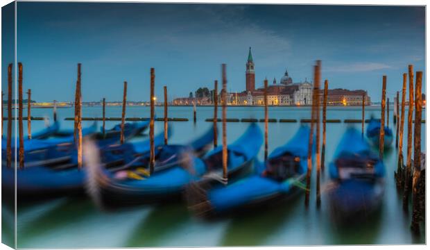 Gondolas of Venice  Canvas Print by Alan Sinclair
