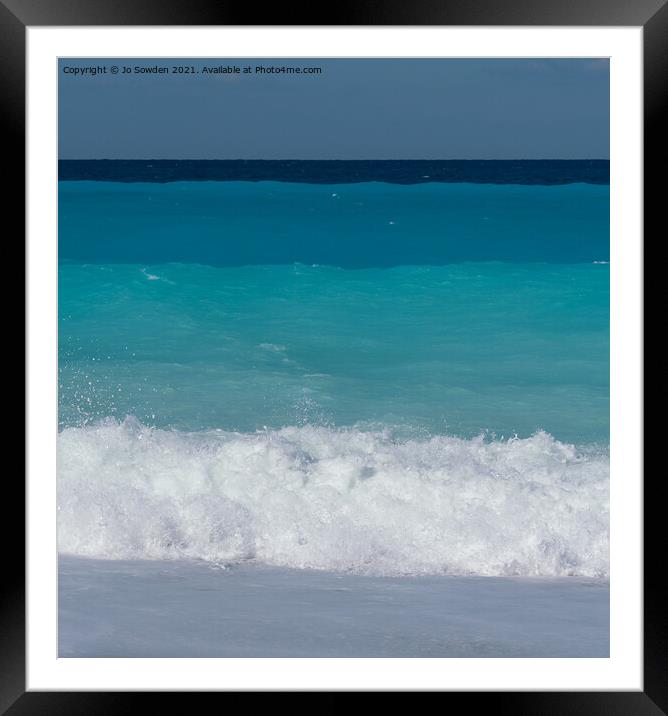 Shades of Blue Framed Mounted Print by Jo Sowden