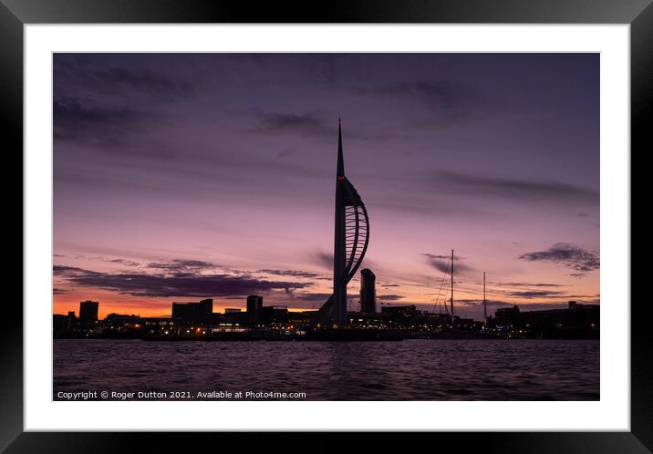 Majestic Sunrise over Portsmouth Framed Mounted Print by Roger Dutton