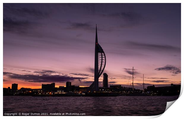 Majestic Sunrise over Portsmouth Print by Roger Dutton