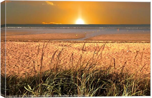 Sunset Canvas Print by Tony Williams. Photography email tony-williams53@sky.com