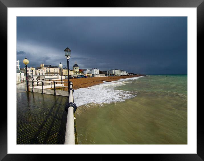 The passing Storm Worthing Framed Mounted Print by Clive Eariss