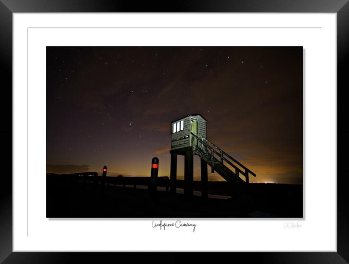  Lindisfarne causeway at night Framed Mounted Print by JC studios LRPS ARPS